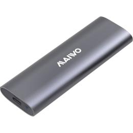 Зовнішня кишеня Maiwo внеш.для M.2 SSD NVMe/SATA combo через USB3.1 GEN2 Type-C безвинтов алюм. матовий серий (K1689)