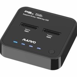 Зовнішня кишеня Maiwo клонир. для 2*NVMe M.2 SSD Key M/B+M через USB 3.1 Gen2 Type-C (K3016P)