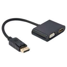 Перехідник Cablexpert DisplayPort на HDMI/VGA A-DPM-HDMIFVGAF-01 (A-DPM-HDMIFVGAF-01)