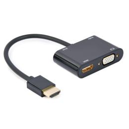 Перехідник Cablexpert HDMI на HDMI/VGA A-HDMIM-HDMIFVGAF-01 (A-HDMIM-HDMIFVGAF-01)