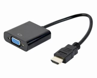 Перехідник Cablexpert HDMI - VGA 0.15м Black (A-HDMI-VGA-04)