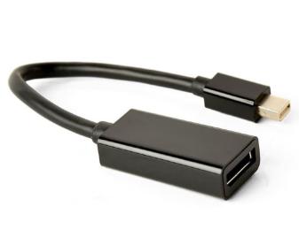 Перехідник Cablexpert MiniDisplayPort-DisplayPort, 0.15м, черний (A-mDPM-DPF4K-01)