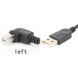 Кабель China USB AM-BM, 1.0 м, кут 90° наліво, чорний (S0671)