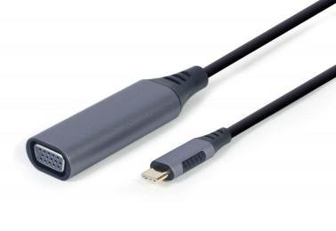 Перехідник Cablexpert USB Type-C - VGA, (M/F), 0.15 м, Black (A-USB3C-VGA-01)