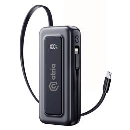 Павербанк ATRIA Black 10 000 mAh / 35 Вт (WPD-35S)
