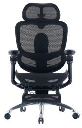 Офісне крісло Sihoo C300 PRO V2 Black з підставкою для ніг (C300-PRO-V2-B101-JT)