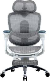 Офісне крісло Sihoo C300 PRO V2 White з підставкою для ніг (C300-PRO-V2-B102-JT)