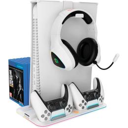 Зарядна станція CANYON CS-5 PS5 Charger Stand White для PS5 (CND-CSPS5W)