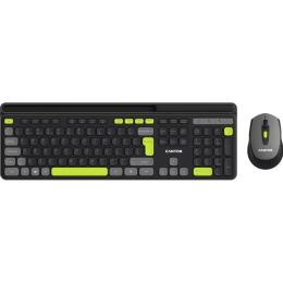 Комплект (Клавіатура та миша) Canyon HSET-W5 EN AAA+AA Wireless Black (CNS-HSETW5BK)