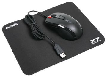 Комплект (Миша та Килим) A4Tech X-710BK USB Black + X7-200MP Black (X-7120) (X-7120 - 1)