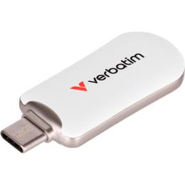 Флеш-накопичувач Verbatim Plectra USB-C White 128 GBUSB 3.2 Gen 1 (30229)
