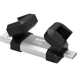 Флеш-накопичувач Silicon Power USB 64G usb3.2+TypeC Mobile C51 (SP064GBUC3C51V1S)
