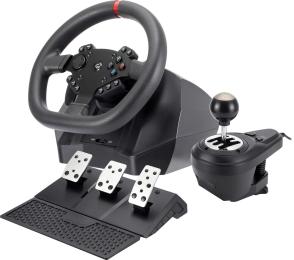 Кермо і педалі GamePro RW575PM з коробкою передач XBOX/PS4/PS3/PC/SWITCH