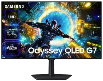 Монітор 31.5" Samsung Odyssey Gaming G73SH Curved Dual Mode (LS32HG732SIXUA) 3840х2160 (UHD 4K) OLED 165/330 Hz