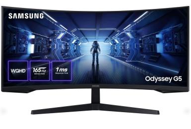 Монітор 34" Samsung Odyssey G5 Curved (LC34G55TWWIXUA) 3440x1440 (Ultra-Wide 2K) VA 165 Hz