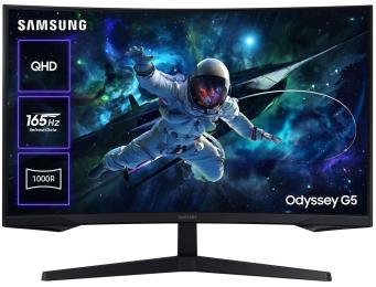 Монітор 32" Samsung Odyssey G5 Curved (LS32CG550EIXUA) 2560x1440 (QHD, 2K) VA 165 Hz