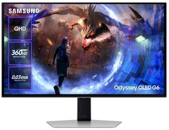 Монітор 27" Samsung Odyssey G6 (LS27DG600SIXUA) 2560x1440 (QHD 2K) OLED 360 Hz