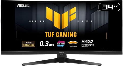 Монітор 34" ASUS TUF Gaming VG34WQ5A Curved Dual Mode (90LM0CP1-B01171) 3440x1440 (Ultra-Wide 2K) VA 200/400 Hz