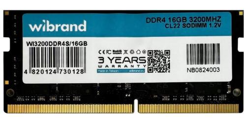 Модуль пам'яті Wibrand DDR4 16GB 3200MHz CL22 SODIMM (WI3200DDR4S/16GB)
