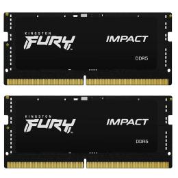 Модуль пам'яті Kingston Fury DDR5 64GB (2x32) 4800 Kingston DDR5 4800 64GB KIT (32GBx2) SODIMM FURY Impact (KF548S38IBK2-64)