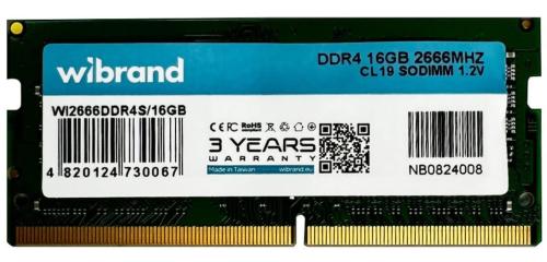 Модуль пам'яті Wibrand DDR4 16GB 2666MHz CL19 SODIMM (WI2666DDR4S/16GB)