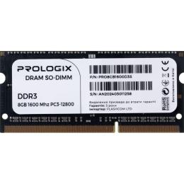Модуль пам'яті ProLogix DDR3 8GB SO-DIMM 1600MHz (PRO8GB1600D3S)