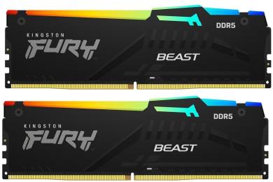 Модуль пам'яті Kingston Fury DDR5 32GB (2x16) 6000Mhz Beast Black RGB EXPO/ХMP 3.0 (KF560C36BBE2AK2-32)