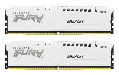 Модуль пам'яті Kingston Fury DDR5 64GB (2x32) 6000Mhz Beast White EXPO (KF560C36BWEK2-64)