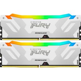 Модуль пам'яті Kingston DDR5 48GB (2x24) Fury 8000Mhz Renegade RGB White (KF580C38RWAK2-48)