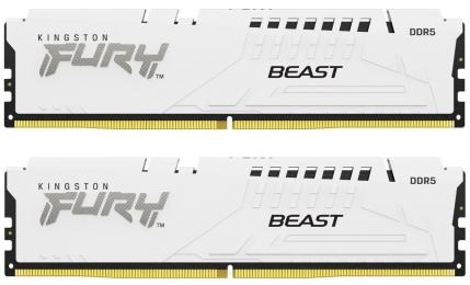 Модуль пам'яті Kingston Fury DDR5 32GB (2x16) 6000MHz Beast White EXPO/XMP 3.0 (KF560C30BWEK2-32)