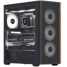 Корпус Aerocool D501A-G-BK-v2 Black без БП (ACCM-DS01043.11)