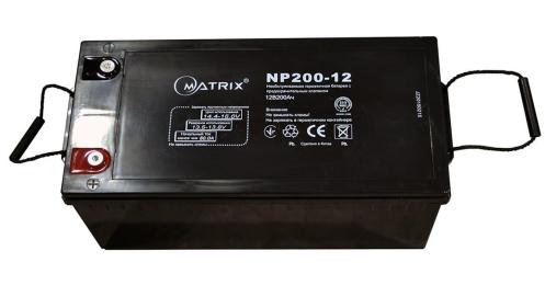 Акумуляторна батарея для ДБЖ Matrix AGM VRLA 12 V / 200 А*ч (NP200-12)