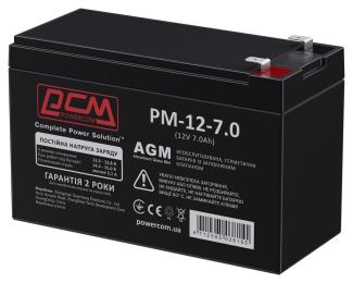 Акумуляторна батарея для ДБЖ Powercom AGM 12 V / 7 А*ч (PM-12-7.0)