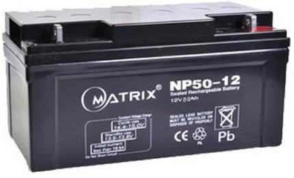 Акумуляторна батарея для ДБЖ Matrix AGM VRLA 12 V / 50 А*ч (NP50-12)