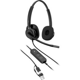 Гарнітура Poly On-ear HP Mission 425 USB-A USB-C Uni-mic AI noise cancelling Black (C01B3AA)