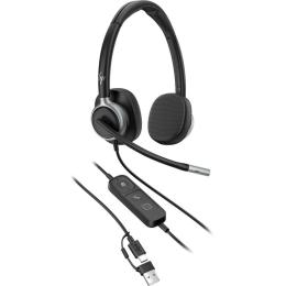 Гарнітура Poly On-ear HP Mission 625 USB-A USB-C 2 x Uni-mic AI noise reduction Black (C01C6AA)