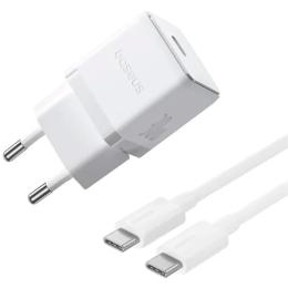 Зарядний пристрій Baseus Palm Fast Charger 30W (Type-C) 30W + Кабель Type-C to Type-C 60W (1m) white (P10111605213-01)
