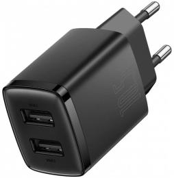 Зарядний пристрій Baseus Compact 10,5W (2 USB) black (CCXJ010201)