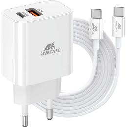 Зарядний пристрій Rivacase PS4102 WD4, PD 20W+QC3.0, білий (PS4102 WD4 (White))
