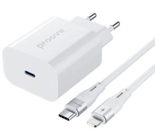Зарядний пристрій Proove Rapid 20W (Type-C) + Кабель Type-C to Lightning white (WCRP20012102)