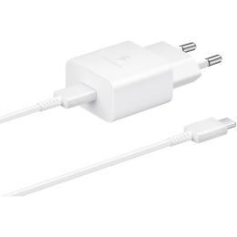 Зарядний пристрій Samsung 15Вт USB-С, кабель USB-C > USB-C, 1м, білий (EP-T1510XWEGEU)