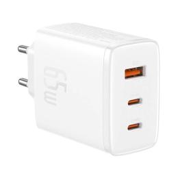 Зарядний пристрій Baseus Cube Pro Fast Charger 65W (2 Type-C + USB) white (P10152301213-00)