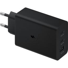 Зарядний пристрій Samsung 65Вт 2xUSB-С PD PPS/USB-A, чорний (EP-T6530NBEGEU)