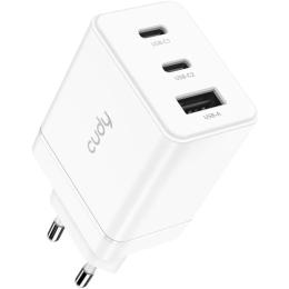 Зарядний пристрій Cudy 3xUSB 67W, (GaN, 1хUSB-C, QC+PD 3.0, вилка ЄС, для iPhone 12) , (CH67_EU)