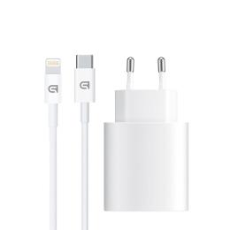 Зарядний пристрій ArmorStandart AMHJ83 20W USB-C White + кабель USB-C to Lightning (ARM77724)