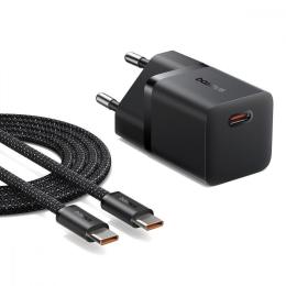 Зарядний пристрій Baseus GaN5 Mini Fast Charger 25W ( Type-C ) + КабельType-C to Type-C 100W (1m) black (P10110909113-01)