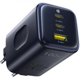 Зарядний пристрій Baseus PicoGo AE11 100W (2Type-C + USB) black (E0121400)