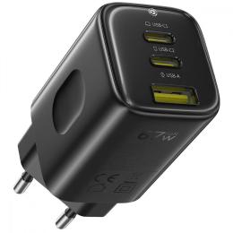 Зарядний пристрій Baseus PicoGo AE11 67W (2Type-C + USB) black (E0121200)