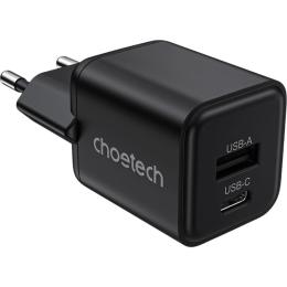 Зарядний пристрій Choetech PD5012-EU-BK, USB-A/USB-С (PD5012-EU-BK)