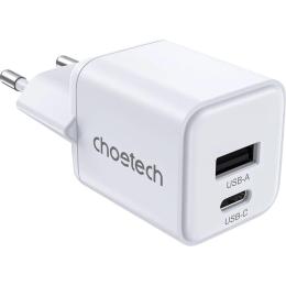 Зарядний пристрій Choetech PD5012-EU-WH, USB-A/USB-С (PD5012-EU-WH)